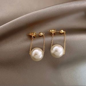 New Pearl chain tassel earrings
